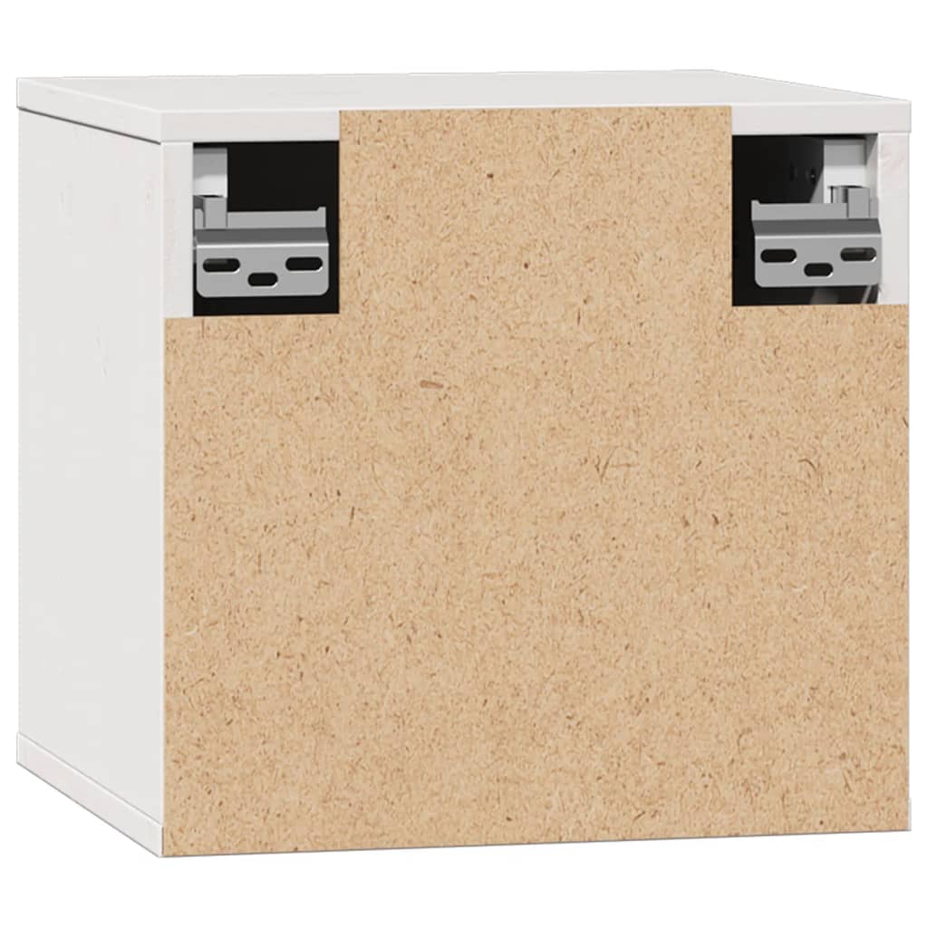 Wandkasten 2 st 31,5x30x30 cm massief grenenhout wit is nu te koop bij PeponiXL, paradijselijk wonen!
