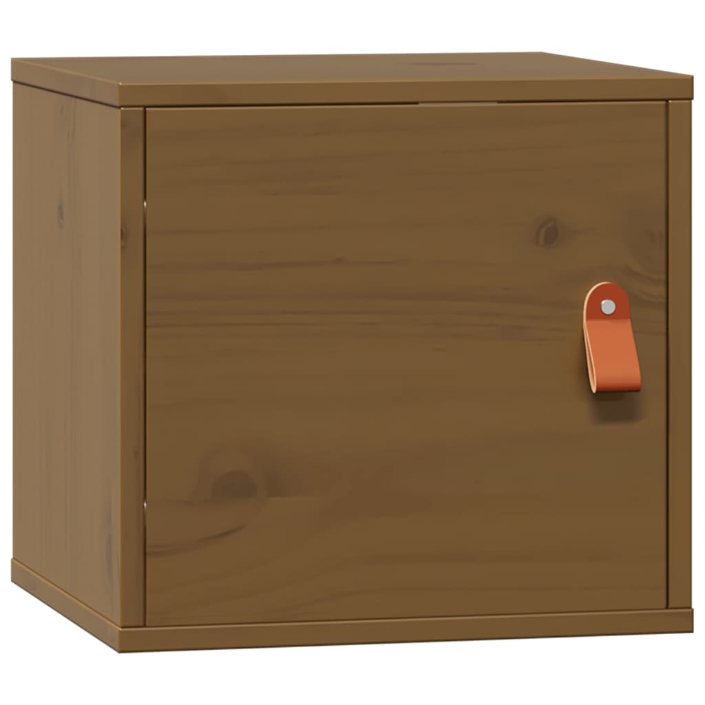 Wandkast 31,5x30x30 cm massief grenenhout honingbruin is nu te koop bij PeponiXL, paradijselijk wonen!