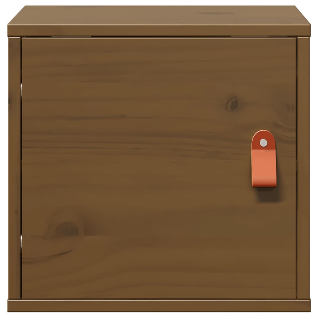Wandkast 31,5x30x30 cm massief grenenhout honingbruin is nu te koop bij PeponiXL, paradijselijk wonen!