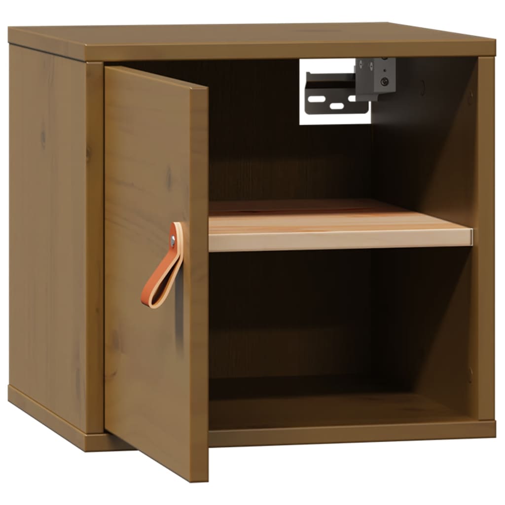 Wandkast 31,5x30x30 cm massief grenenhout honingbruin is nu te koop bij PeponiXL, paradijselijk wonen!