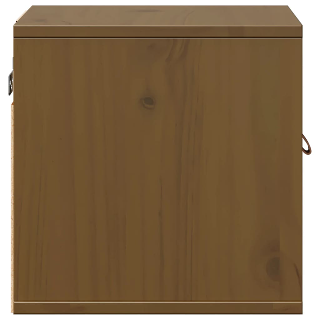 Wandkast 31,5x30x30 cm massief grenenhout honingbruin is nu te koop bij PeponiXL, paradijselijk wonen!