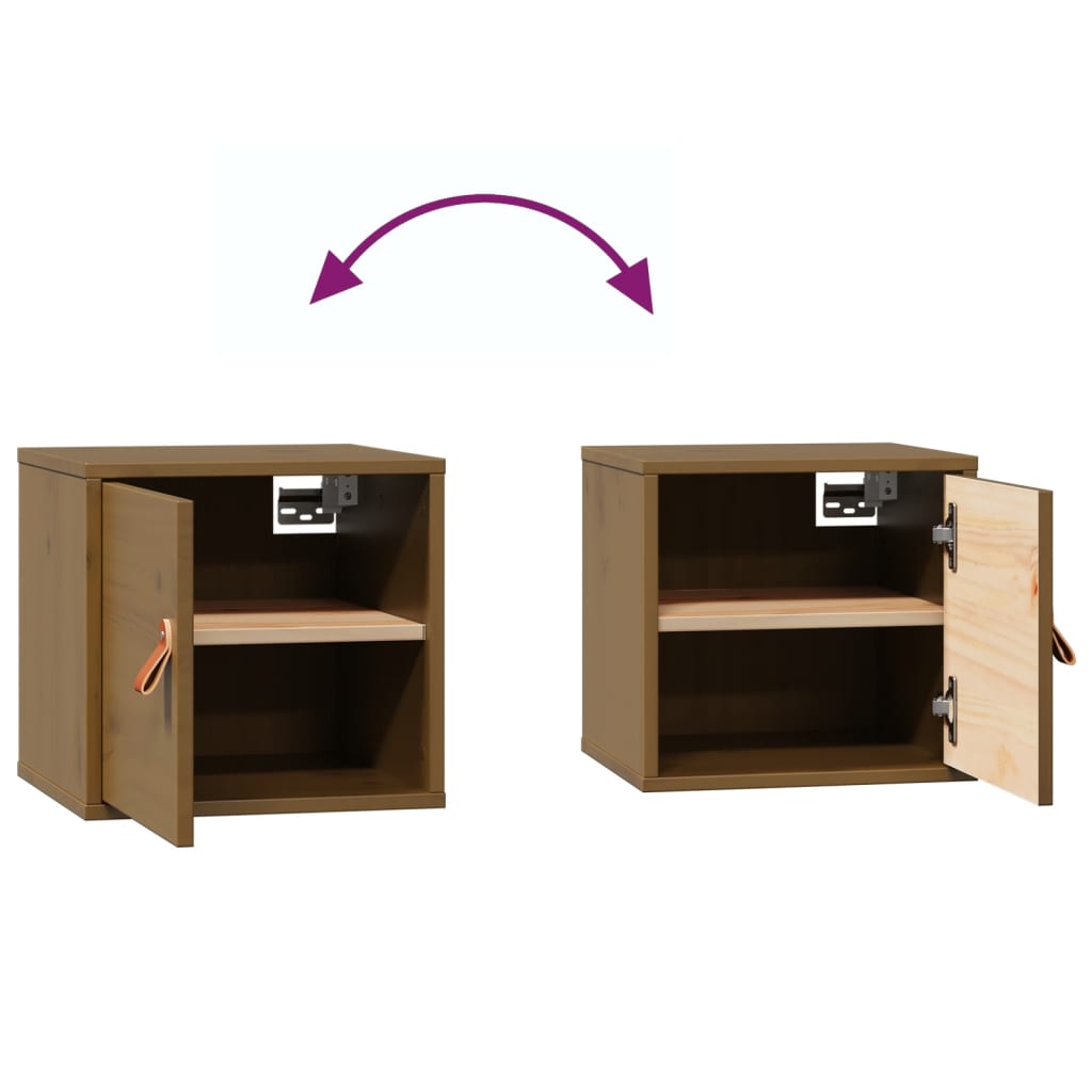 Wandkast 31,5x30x30 cm massief grenenhout honingbruin is nu te koop bij PeponiXL, paradijselijk wonen!