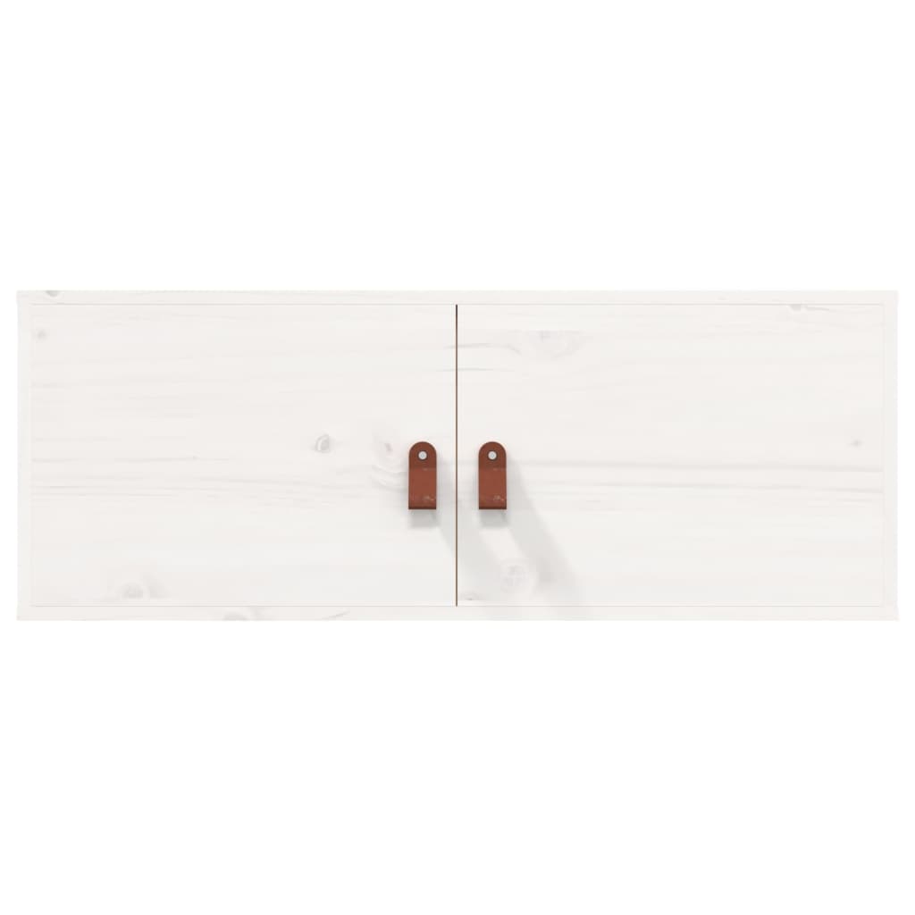 Wandkasten 2 st 80x30x30 cm massief grenenhout wit is nu te koop bij PeponiXL, paradijselijk wonen!