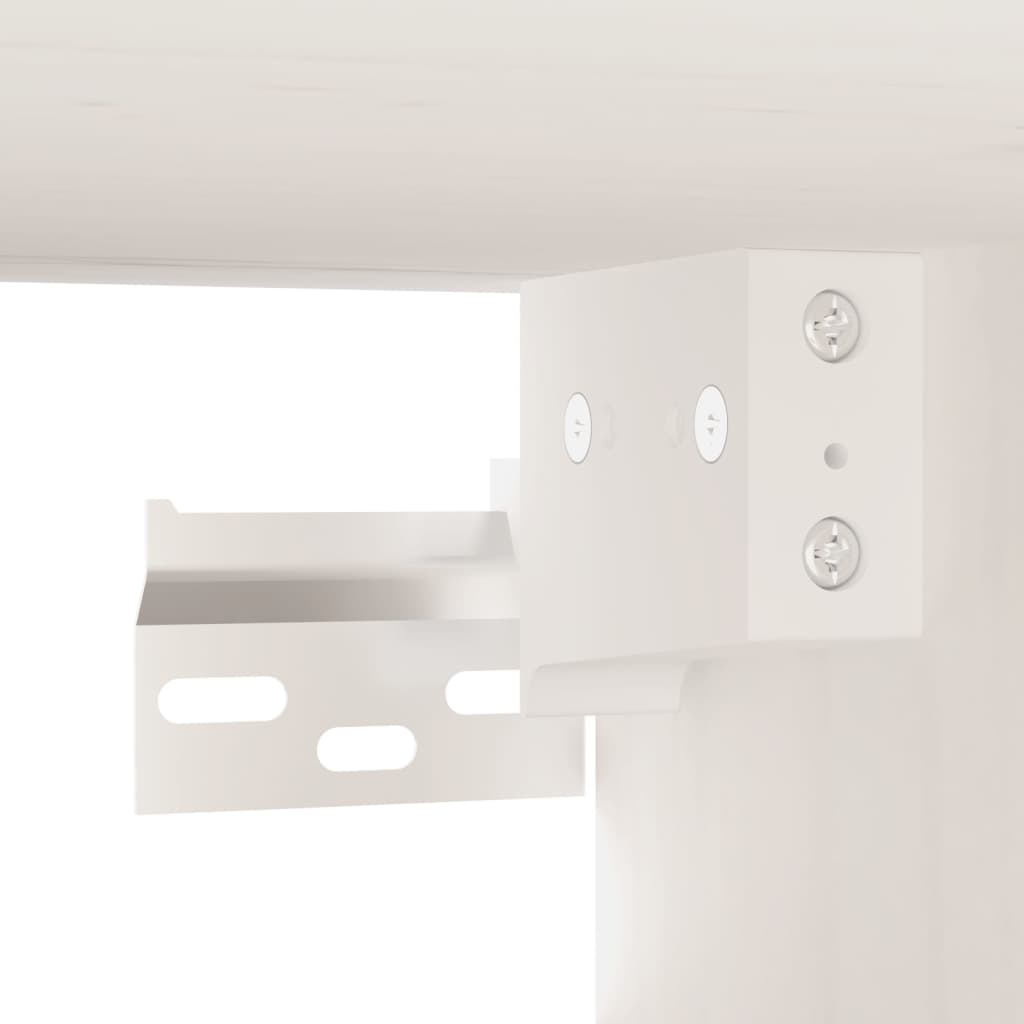 Wandkasten 2 st 80x30x30 cm massief grenenhout wit is nu te koop bij PeponiXL, paradijselijk wonen!
