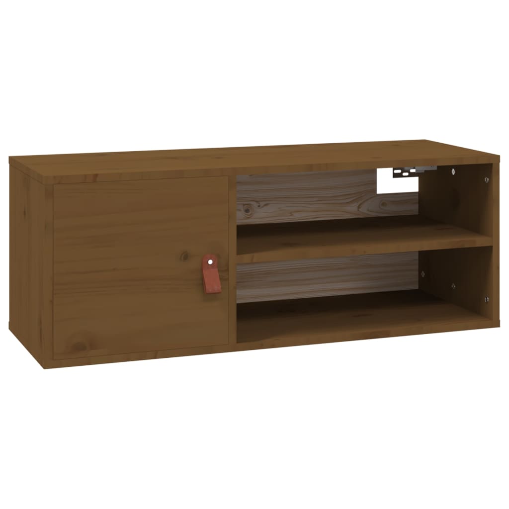 Wandkast 80x30x30 cm massief grenenhout honingbruin is nu te koop bij PeponiXL, paradijselijk wonen!