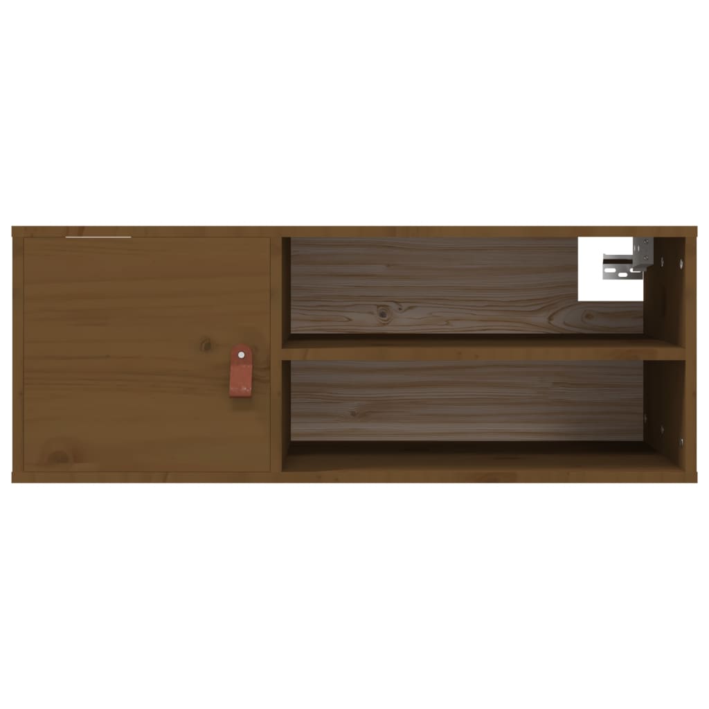 Wandkast 80x30x30 cm massief grenenhout honingbruin is nu te koop bij PeponiXL, paradijselijk wonen!