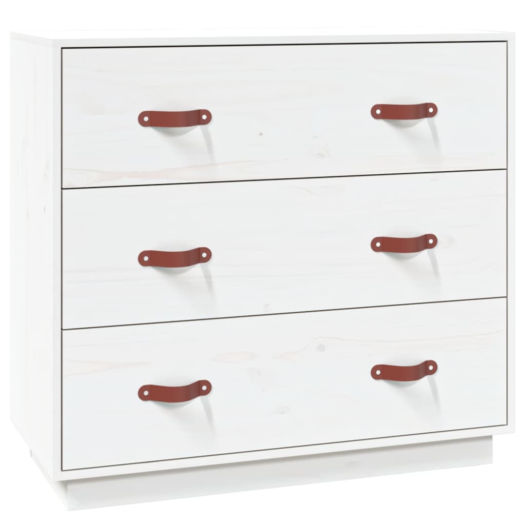Dressoir 80x40x75 cm massief grenenhout wit is nu te koop bij PeponiXL, paradijselijk wonen!
