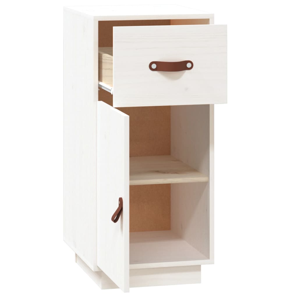 Dressoir 34x40x75 cm massief grenenhout wit is nu te koop bij PeponiXL, paradijselijk wonen!