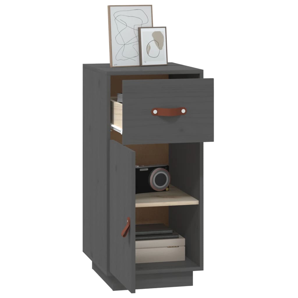 Dressoir 34x40x75 cm massief grenenhout grijs is nu te koop bij PeponiXL, paradijselijk wonen!