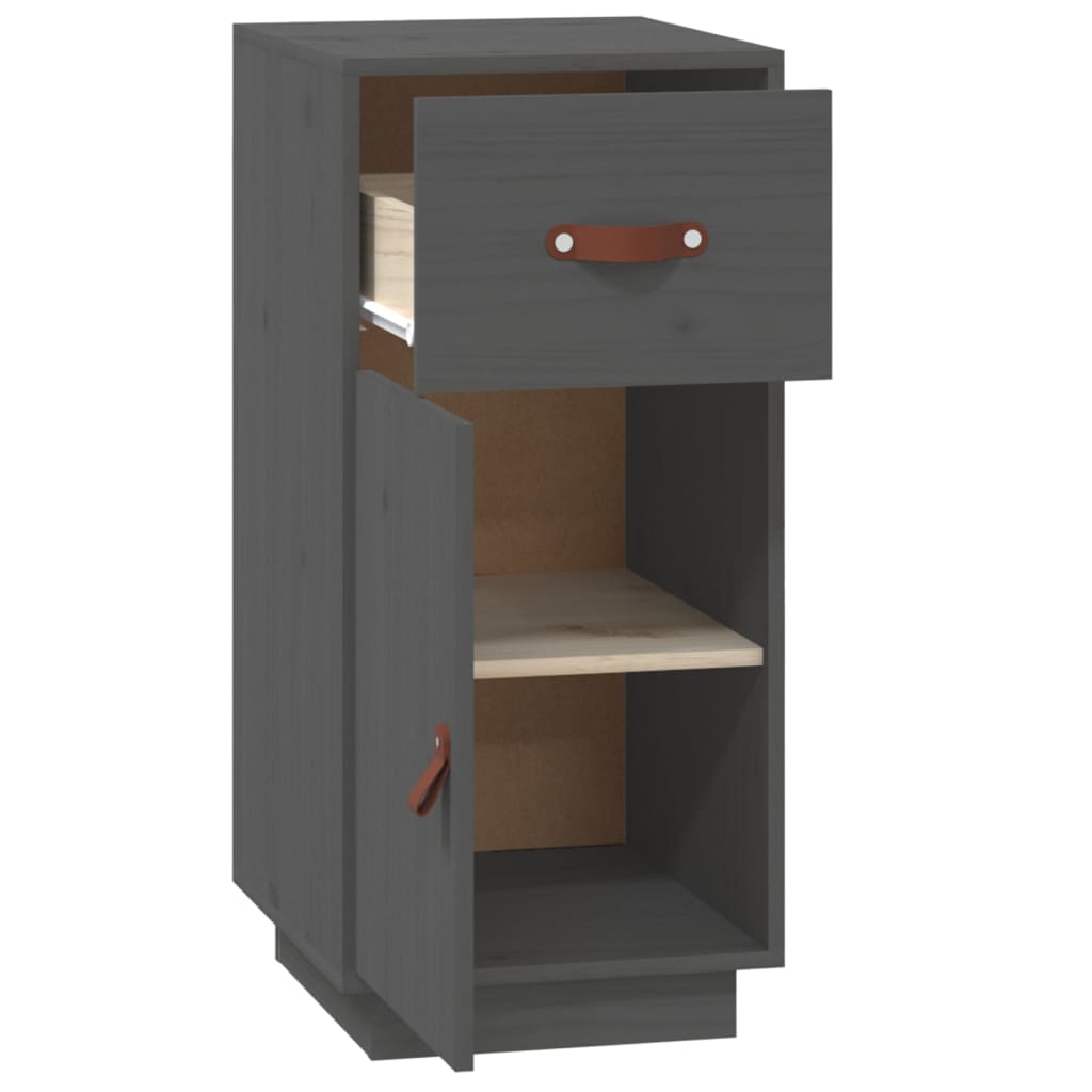 Dressoir 34x40x75 cm massief grenenhout grijs is nu te koop bij PeponiXL, paradijselijk wonen!