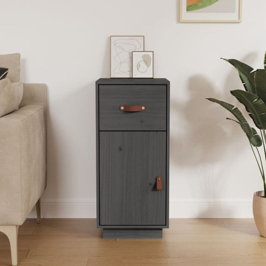 Dressoir 34x40x75 cm massief grenenhout grijs is nu te koop bij PeponiXL, paradijselijk wonen!