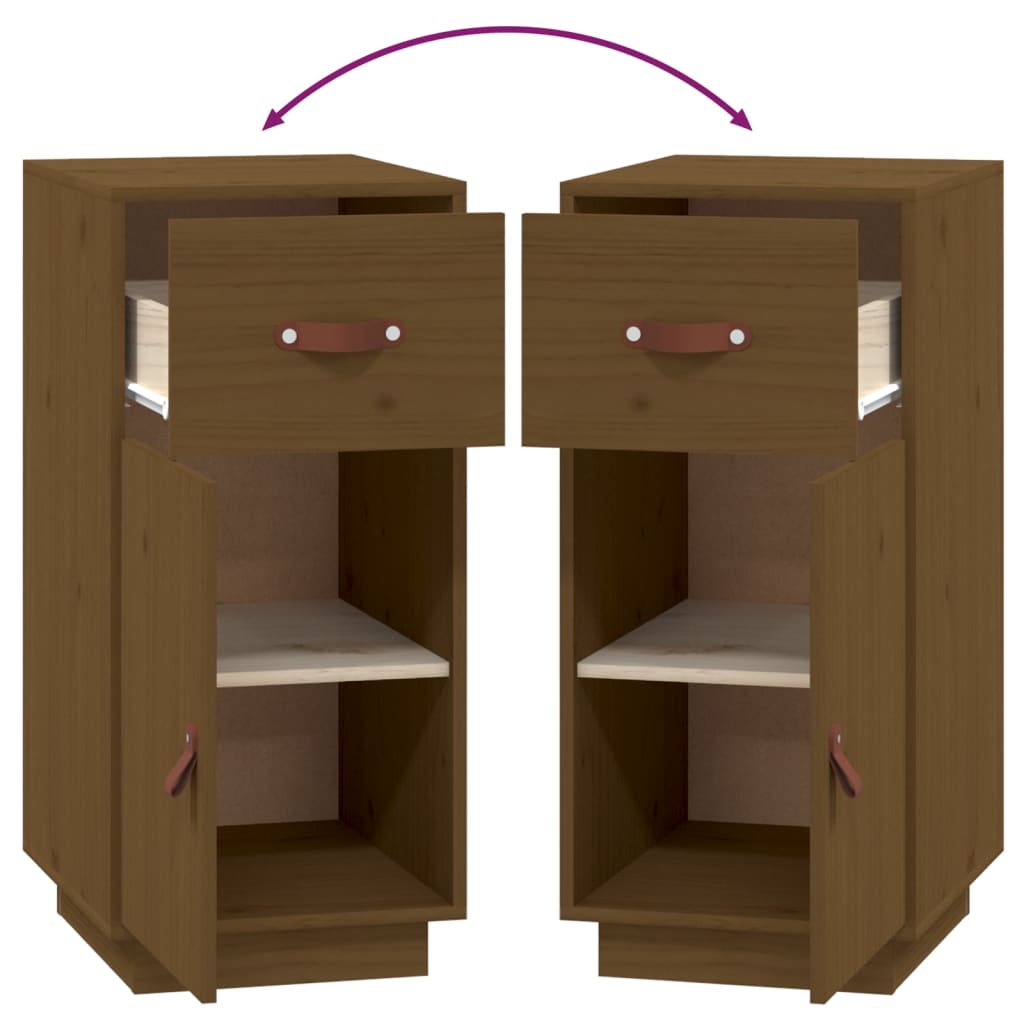 Dressoir 34x40x75 cm massief grenenhout honingbruin is nu te koop bij PeponiXL, paradijselijk wonen!