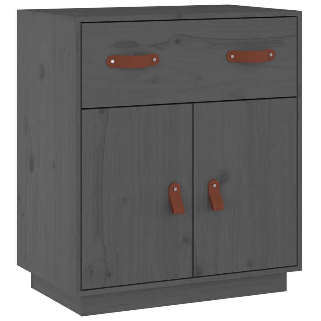 Dressoir 65,5x40x75 cm massief grenenhout grijs is nu te koop bij PeponiXL, paradijselijk wonen!