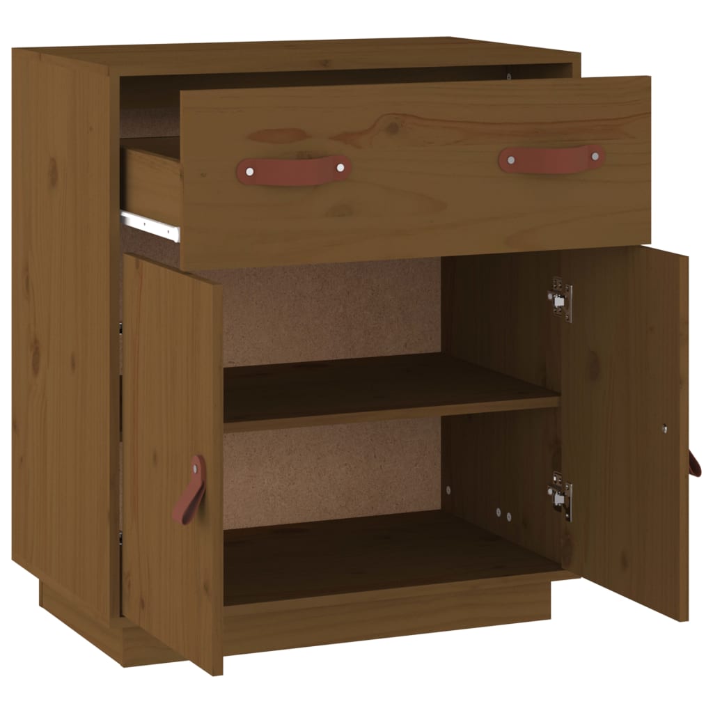 Dressoir 65,5x40x75 cm massief grenenhout honingbruin is nu te koop bij PeponiXL, paradijselijk wonen!