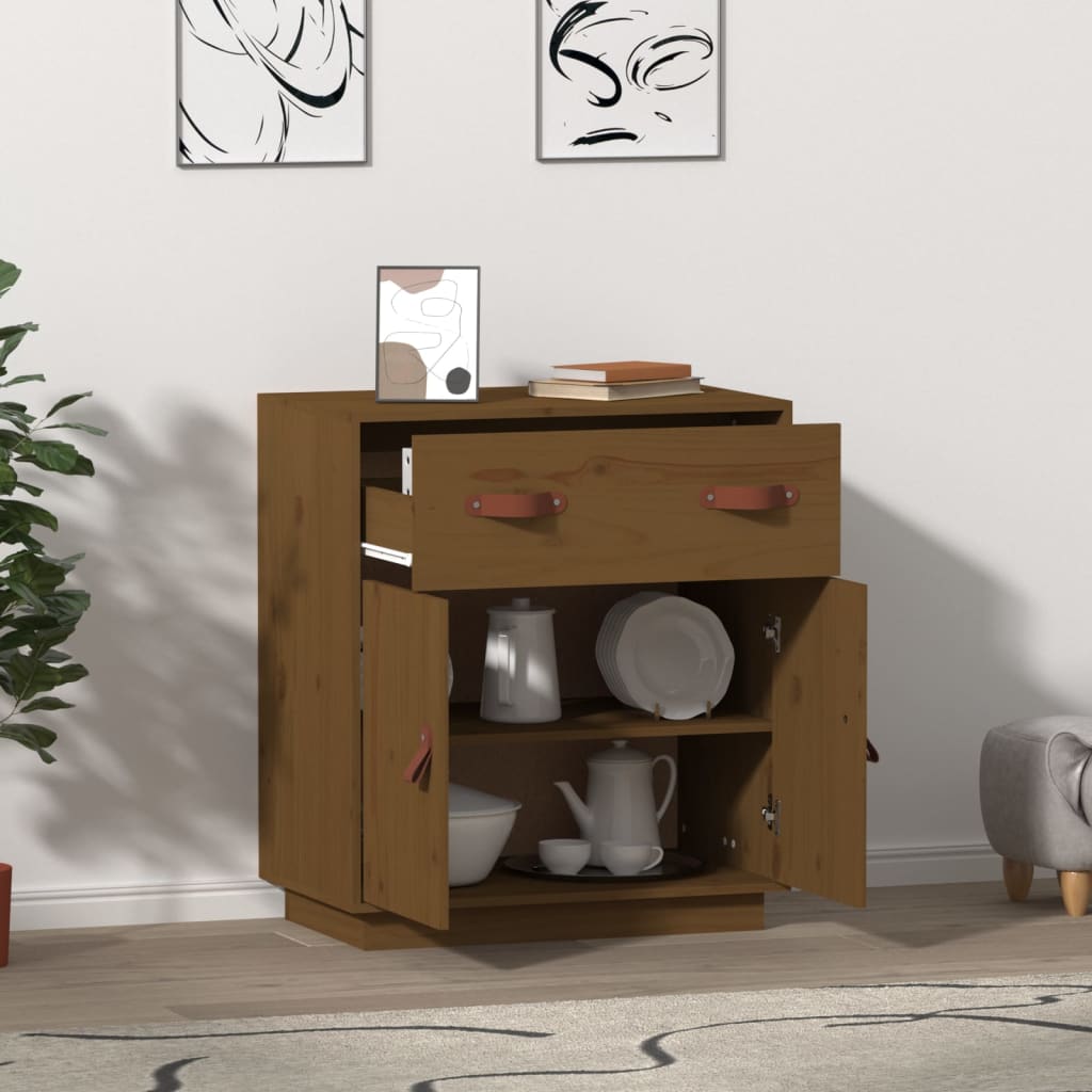 Dressoir 65,5x40x75 cm massief grenenhout honingbruin is nu te koop bij PeponiXL, paradijselijk wonen!