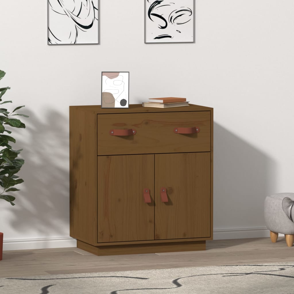 Dressoir 65,5x40x75 cm massief grenenhout honingbruin is nu te koop bij PeponiXL, paradijselijk wonen!