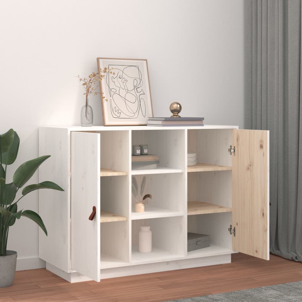 Dressoir 100x40x75 cm massief grenenhout wit is nu te koop bij PeponiXL, paradijselijk wonen!