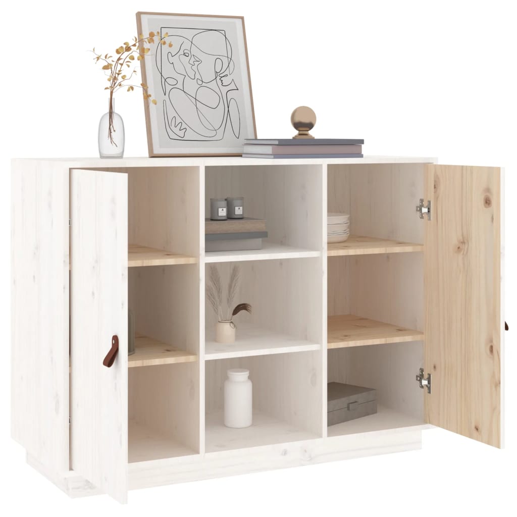 Dressoir 100x40x75 cm massief grenenhout wit is nu te koop bij PeponiXL, paradijselijk wonen!