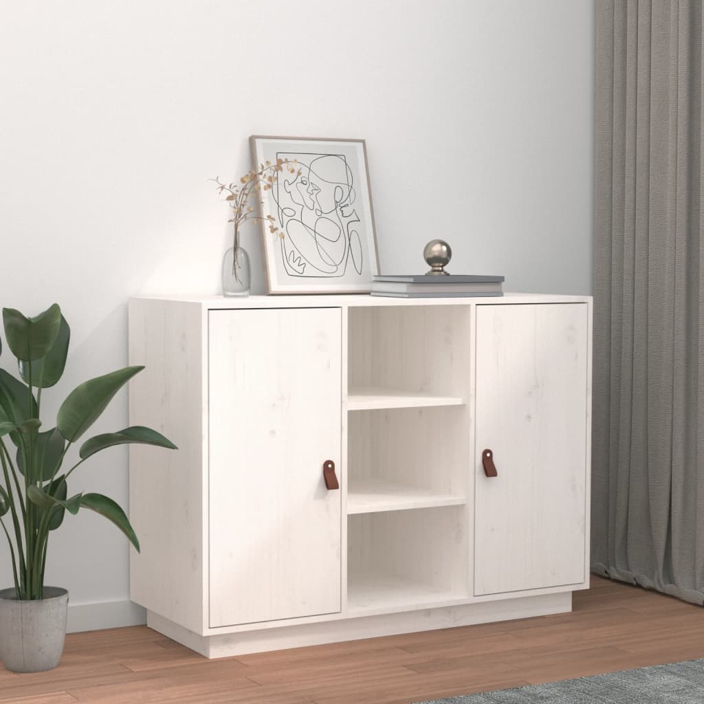 Dressoir 100x40x75 cm massief grenenhout wit is nu te koop bij PeponiXL, paradijselijk wonen!