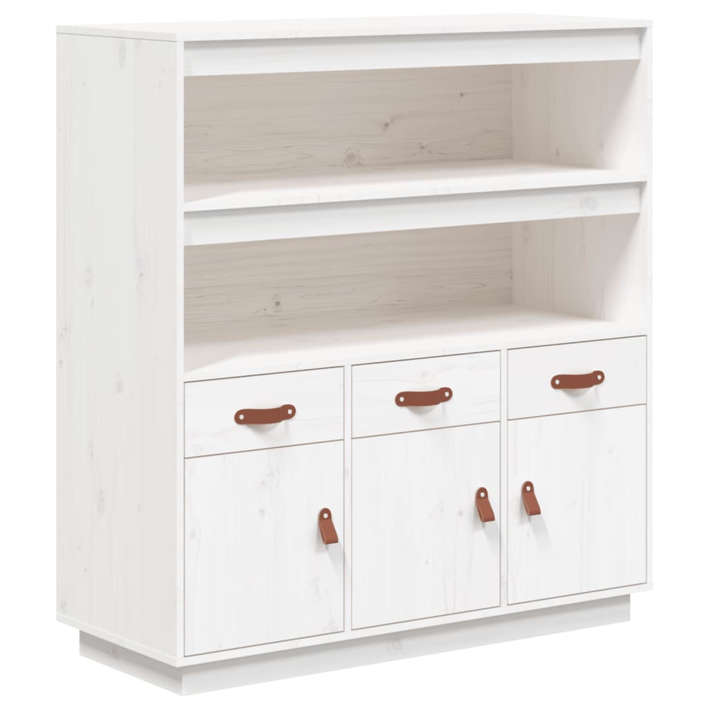 Hoge kast 100x40x108,5 cm massief grenenhout wit is nu te koop bij PeponiXL, paradijselijk wonen!