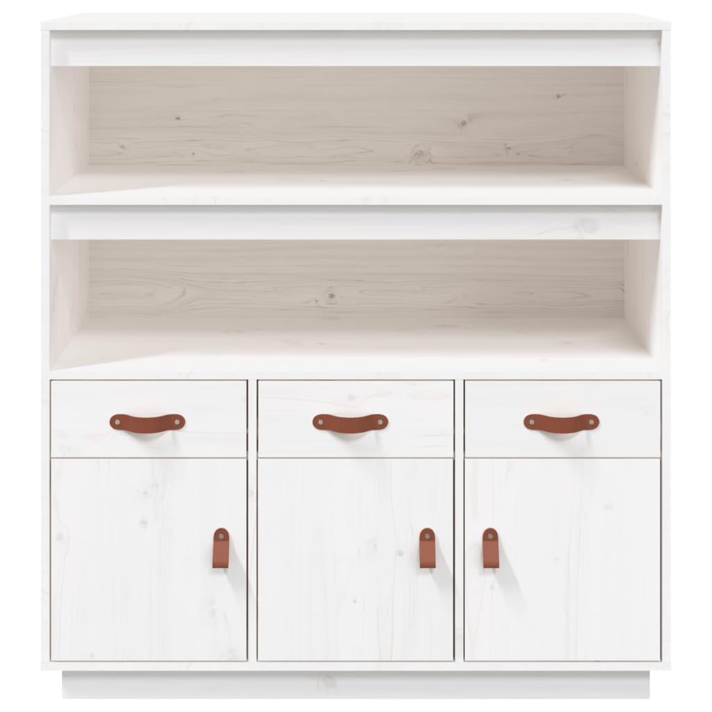 Hoge kast 100x40x108,5 cm massief grenenhout wit is nu te koop bij PeponiXL, paradijselijk wonen!