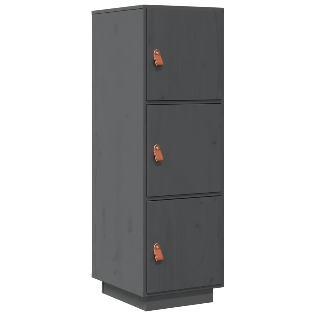 Hoge kast 34x40x108,5 cm massief grenenhout grijs is nu te koop bij PeponiXL, paradijselijk wonen!