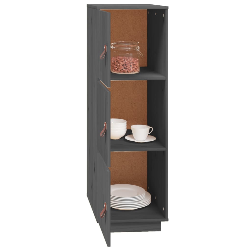 Hoge kast 34x40x108,5 cm massief grenenhout grijs is nu te koop bij PeponiXL, paradijselijk wonen!