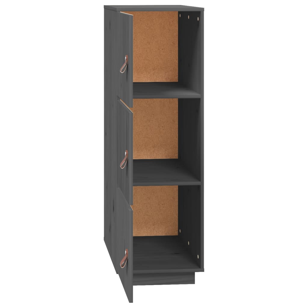 Hoge kast 34x40x108,5 cm massief grenenhout grijs is nu te koop bij PeponiXL, paradijselijk wonen!