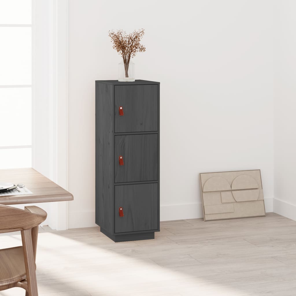 Hoge kast 34x40x108,5 cm massief grenenhout grijs is nu te koop bij PeponiXL, paradijselijk wonen!