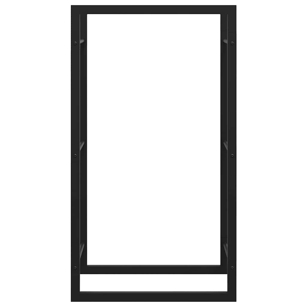 Haardhoutrek 50x28x94 cm staal matzwart is nu te koop bij PeponiXL, paradijselijk wonen!