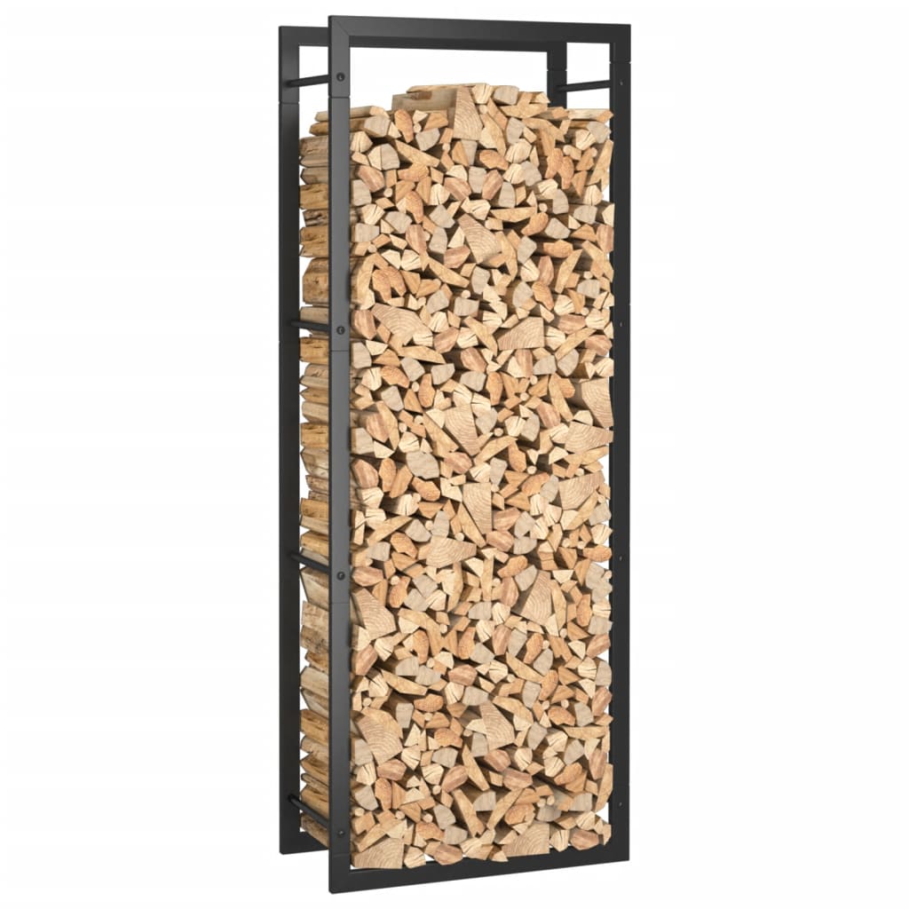 Haardhoutrek 50x28x132 cm staal matzwart is nu te koop bij PeponiXL, paradijselijk wonen!