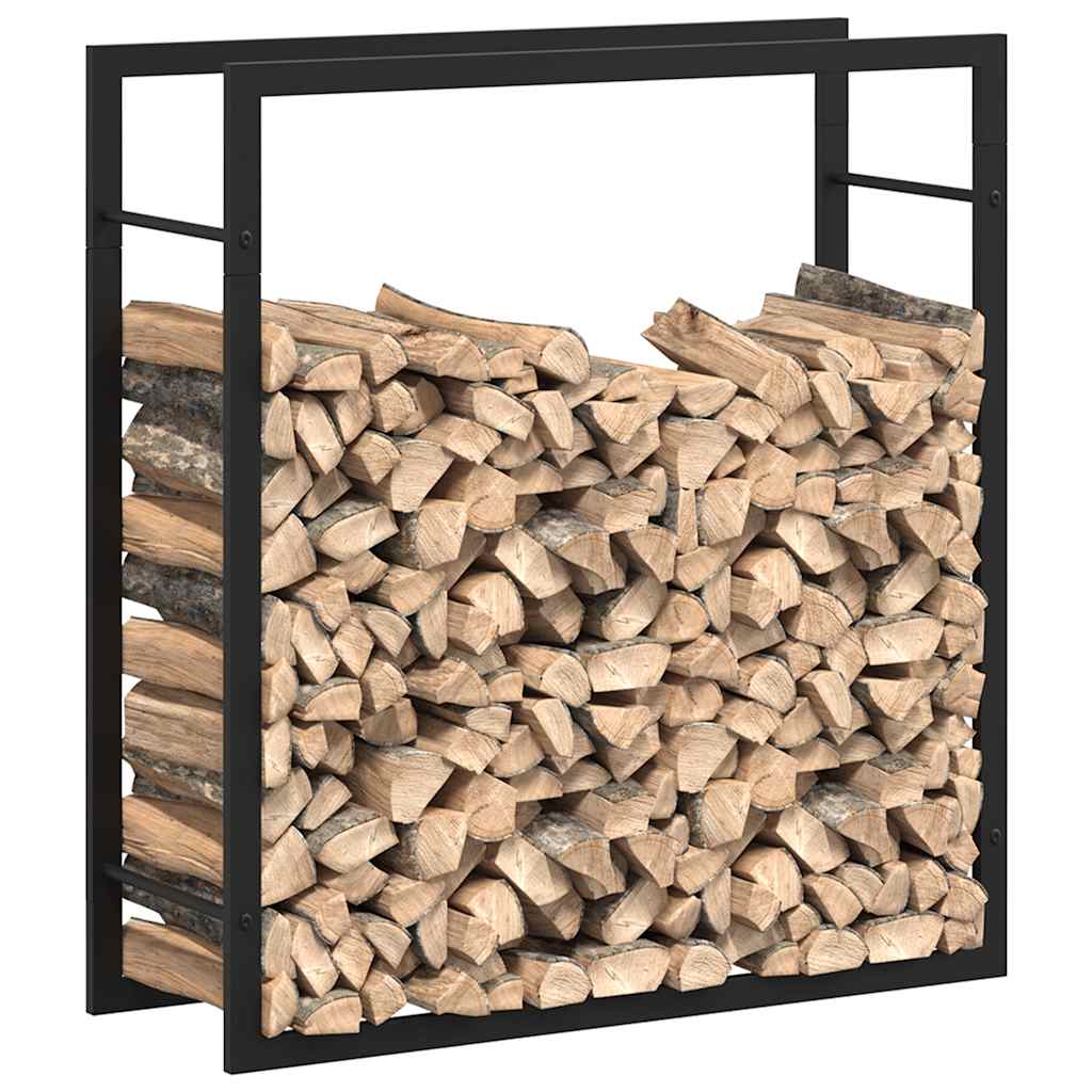 Haardhoutrek 80x28x86 cm staal matzwart is nu te koop bij PeponiXL, paradijselijk wonen!