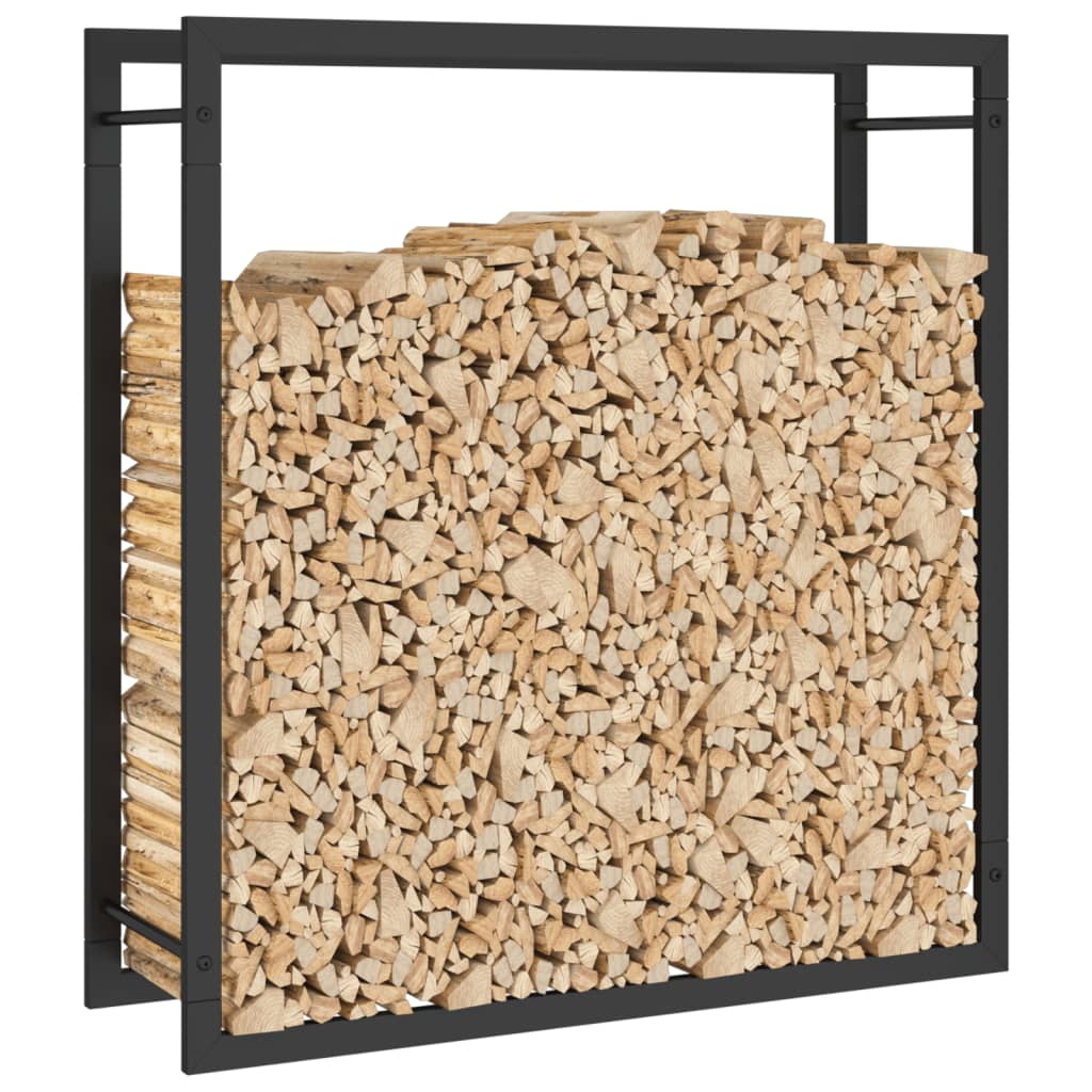 Haardhoutrek 80x28x86 cm staal matzwart is nu te koop bij PeponiXL, paradijselijk wonen!