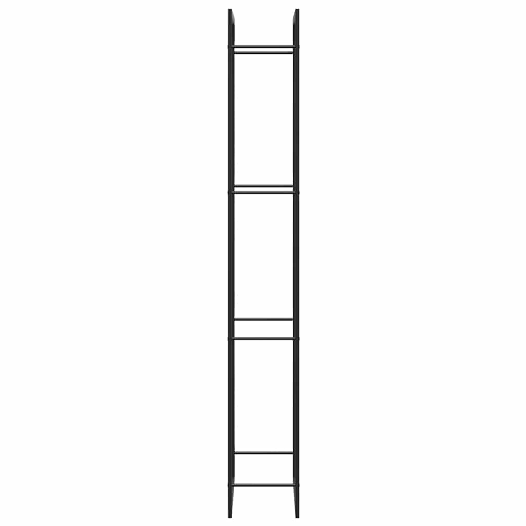 Haardhoutrek Matzwart 80x28x222 cm Staal is nu te koop bij PeponiXL, paradijselijk wonen!