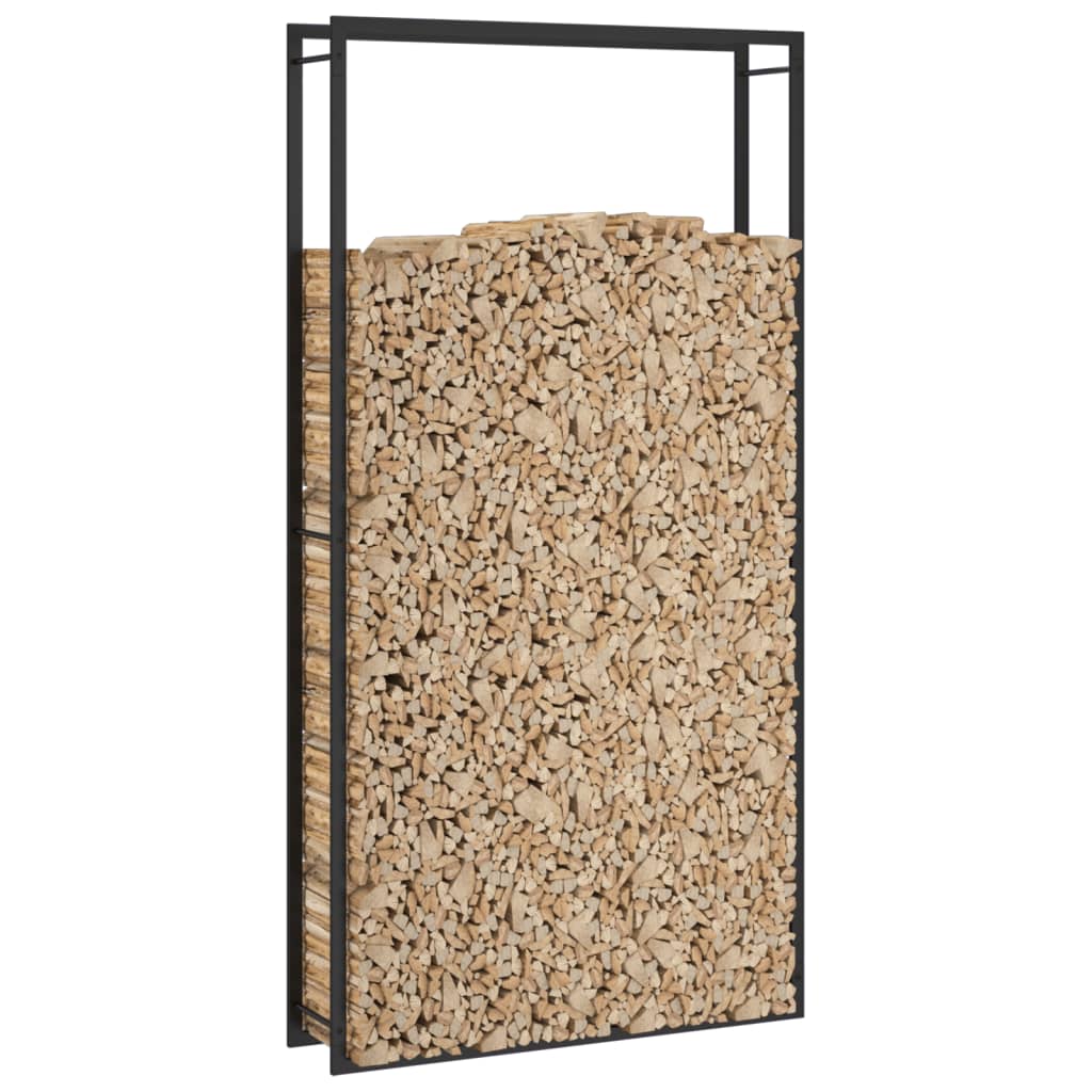 Haardhoutrek 110x28x214 cm staal matzwart is nu te koop bij PeponiXL, paradijselijk wonen!