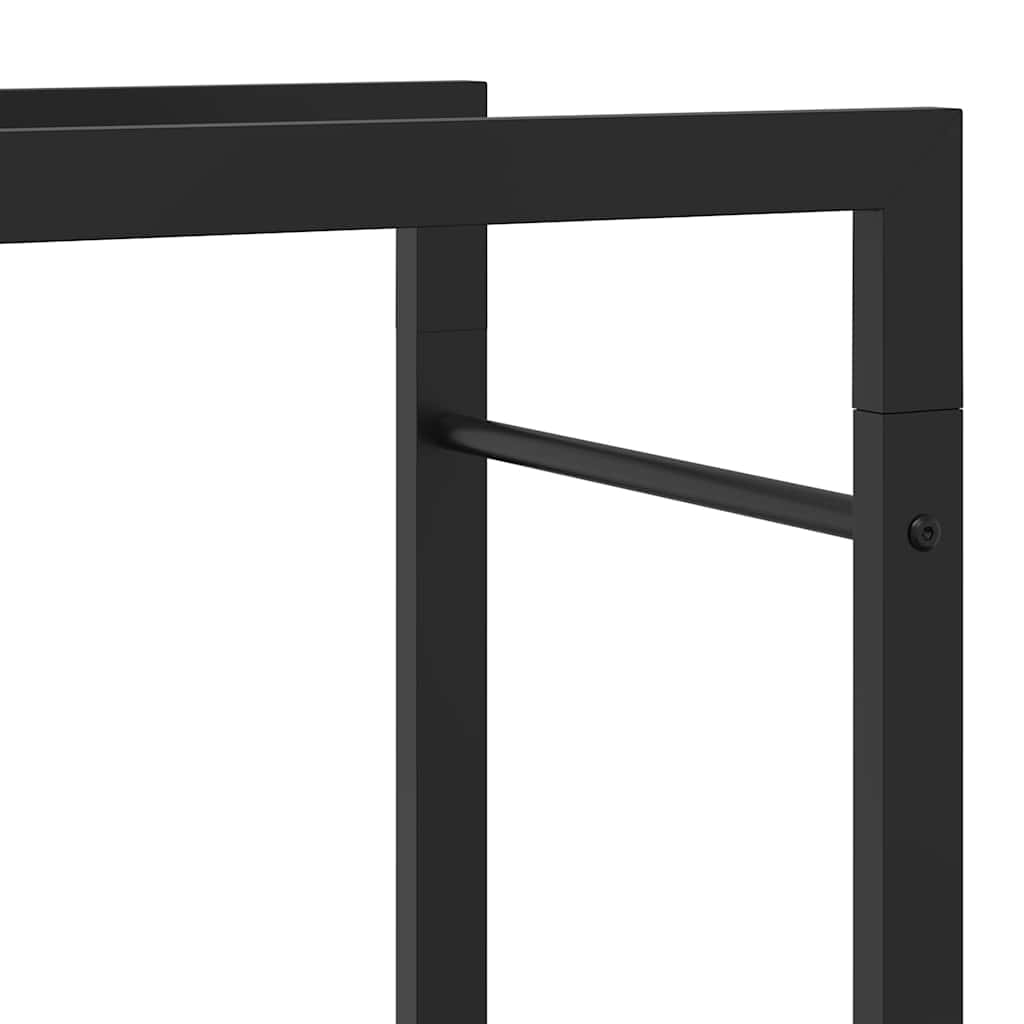 Haardhoutrek 110x28x214 cm staal matzwart is nu te koop bij PeponiXL, paradijselijk wonen!