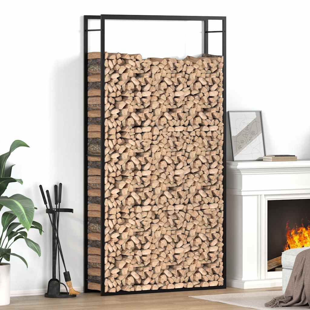 Haardhoutrek 110x28x214 cm staal matzwart is nu te koop bij PeponiXL, paradijselijk wonen!
