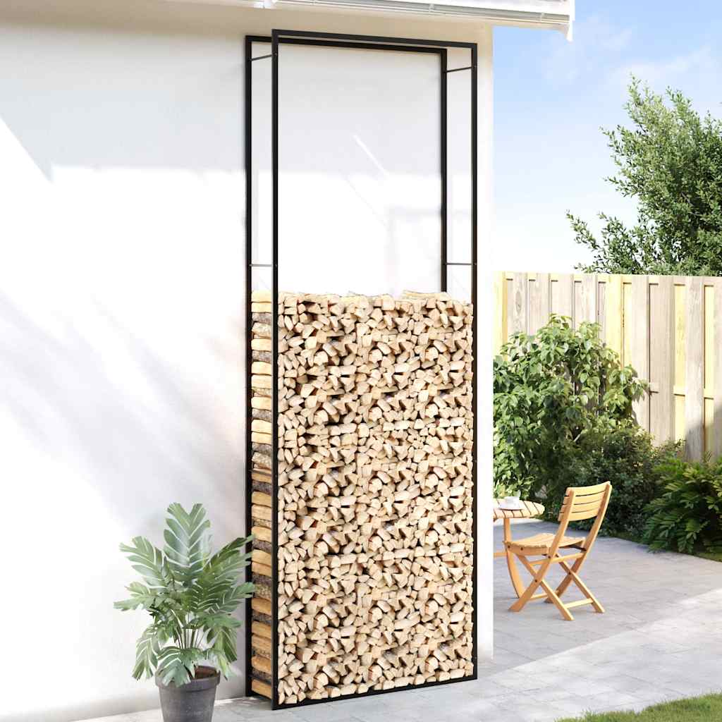 Haardhoutrek 110x28x312 cm staal matzwart is nu te koop bij PeponiXL, paradijselijk wonen!