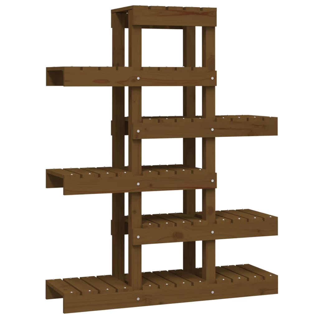 Plantenstandaard 85x25x109,5 cm massief grenenhout honingbruin is nu te koop bij PeponiXL, paradijselijk wonen!