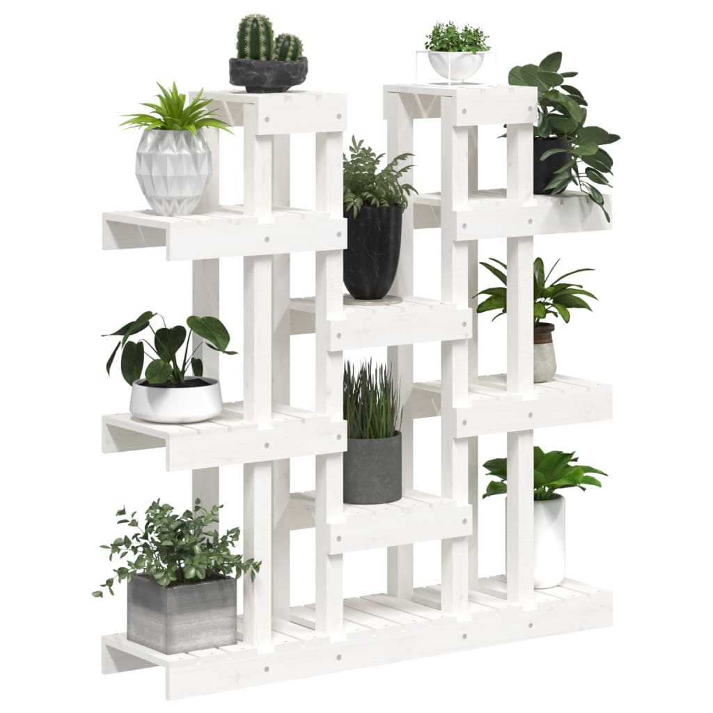Plantenstandaard wit 104,5x25x109,5 cm massief grenenhout is nu te koop bij PeponiXL, paradijselijk wonen!