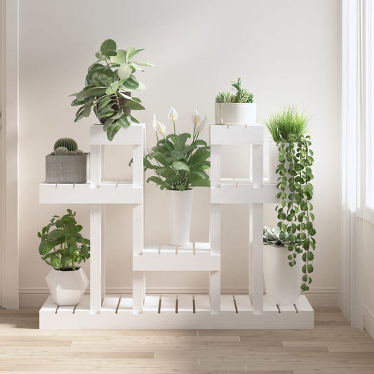 Plantenstandaard wit 104,5x25x77,5 cm massief grenenhout is nu te koop bij PeponiXL, paradijselijk wonen!