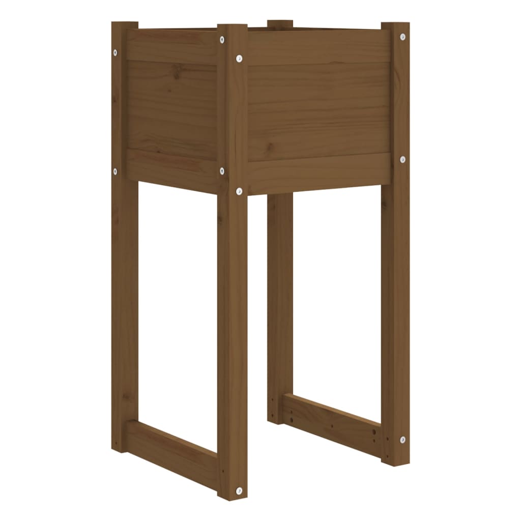 Plantenbak 40x40x81 cm massief grenenhout honingbruin is nu te koop bij PeponiXL, paradijselijk wonen!