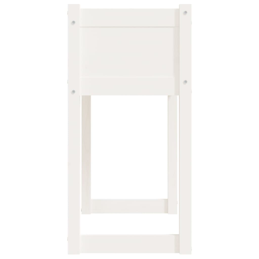 Plantenbak 78x40x81 cm massief grenenhout wit is nu te koop bij PeponiXL, paradijselijk wonen!