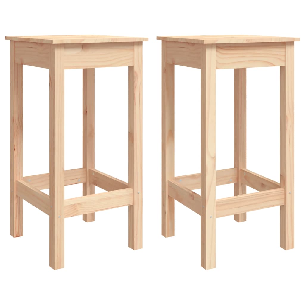 Barstoelen 2 st 40x40x78 cm massief grenenhout is nu te koop bij PeponiXL, paradijselijk wonen!