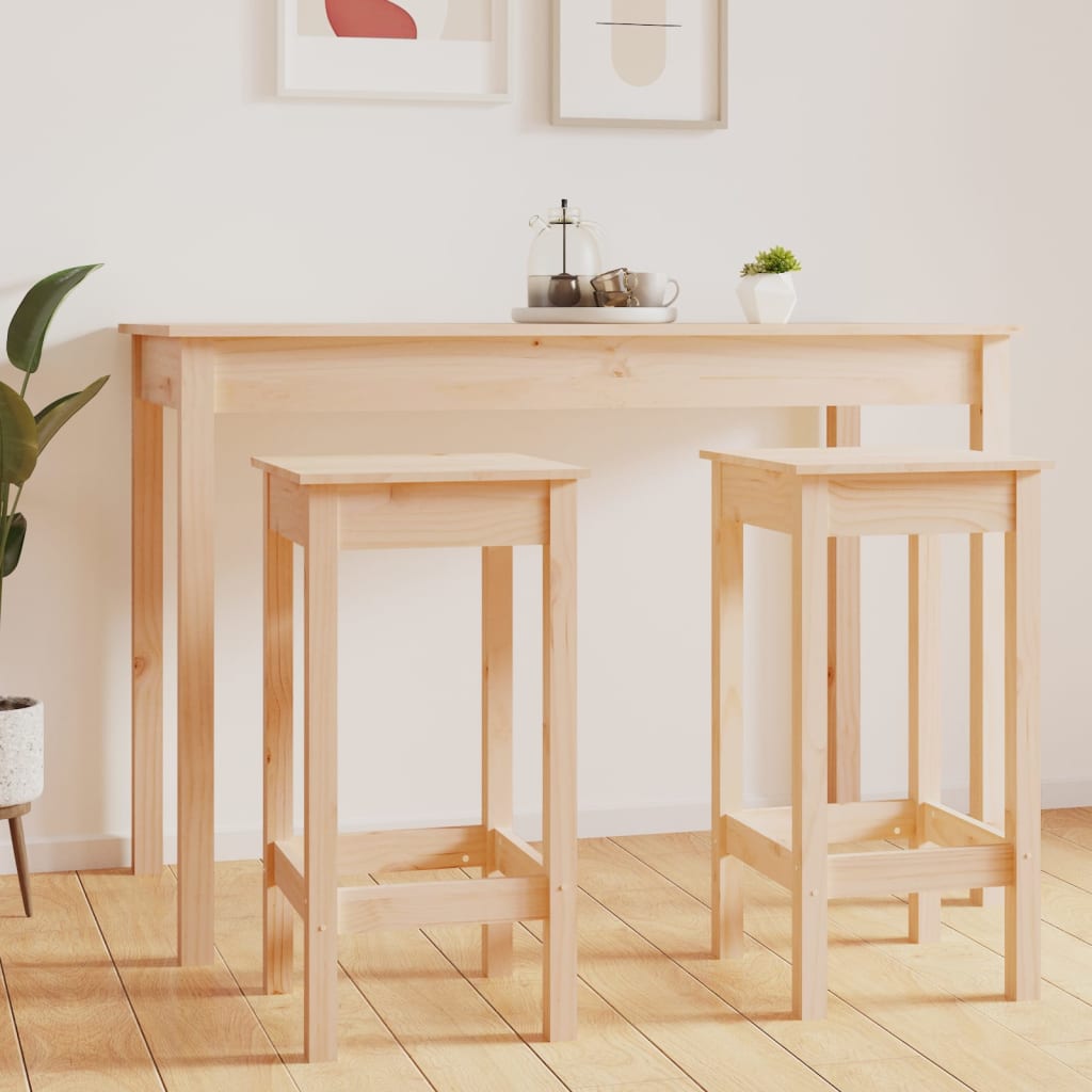 Barstoelen 2 st 40x40x78 cm massief grenenhout is nu te koop bij PeponiXL, paradijselijk wonen!