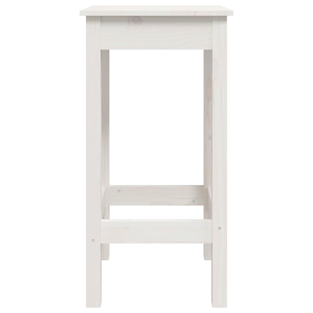 Barstoelen 2 st 40x40x78 cm massief grenenhout wit is nu te koop bij PeponiXL, paradijselijk wonen!