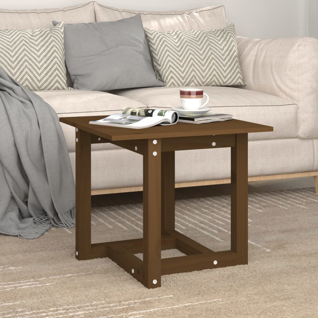 Salontafel 50x50x45 cm massief grenenhout honingbruin is nu te koop bij PeponiXL, paradijselijk wonen!