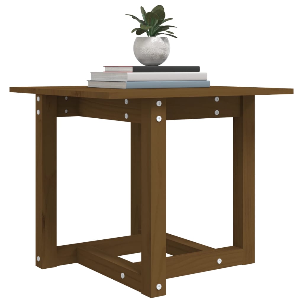 Salontafel 50x50x45 cm massief grenenhout honingbruin is nu te koop bij PeponiXL, paradijselijk wonen!