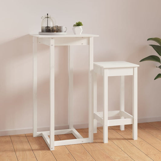 Bartafel 60x60x110 cm massief grenenhout wit is nu te koop bij PeponiXL, paradijselijk wonen!
