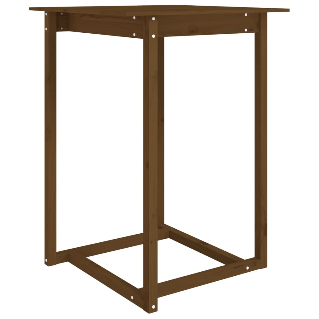 Bartafel 80x80x110 cm massief grenenhout honingbruin is nu te koop bij PeponiXL, paradijselijk wonen!